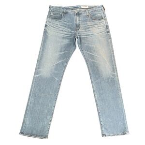 AG Adriano Goldschmied The Matchbox Slim Straight Jeans Men's 36X34 Light Wash